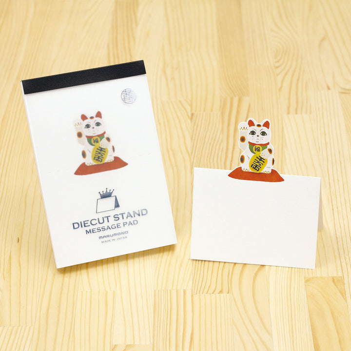 Marumo Die-Cut Memo Pad - Maneki-Neko (Lucky Cat)