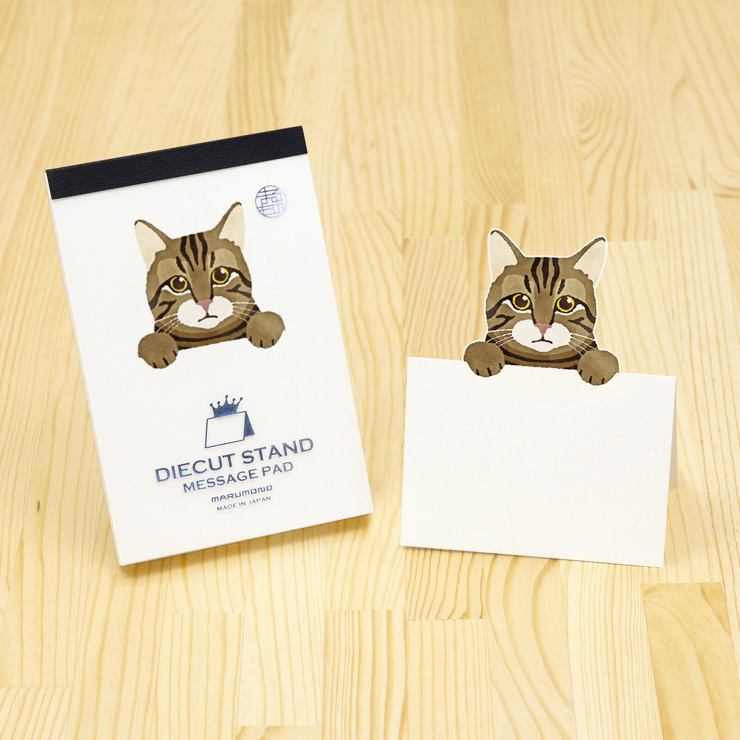 Marumo Die-Cut Memo Pad - Tabby Cat