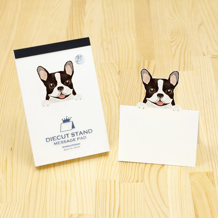 Marumo Die-Cut Memo Pad - French Bulldog