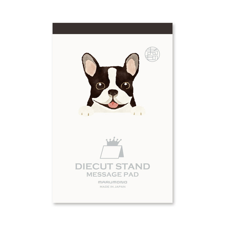 Marumo Die-Cut Memo Pad - French Bulldog