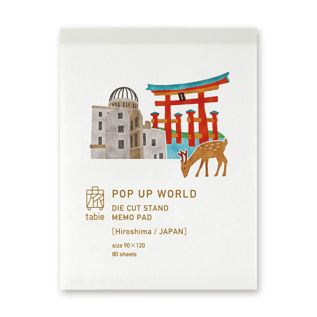 Marumo Pop-Up World Die-Cut Memo Pad - Hiroshima