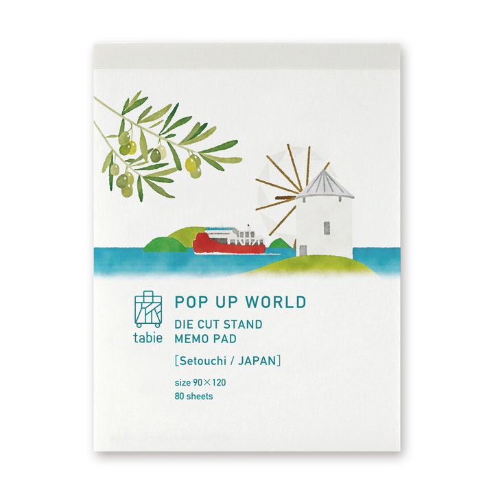 Marumo Pop-Up World Die-Cut Memo Pad - Setouchi