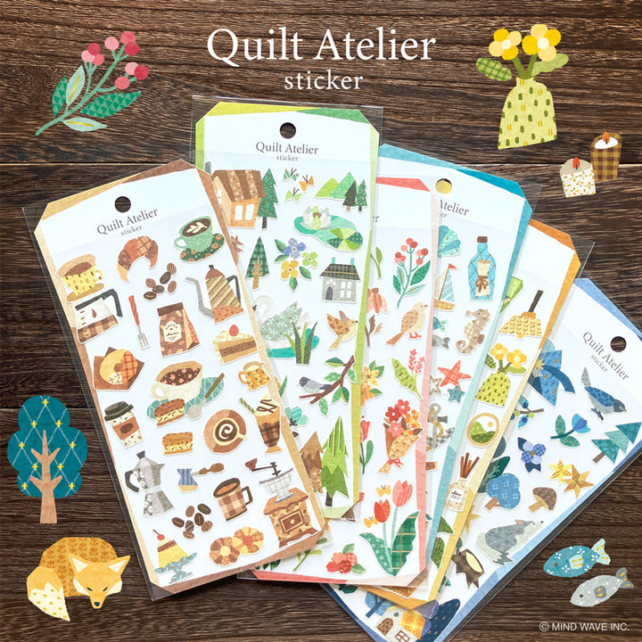 Mind Wave Sticker Pack - Quilt Atelier Series - Coffee