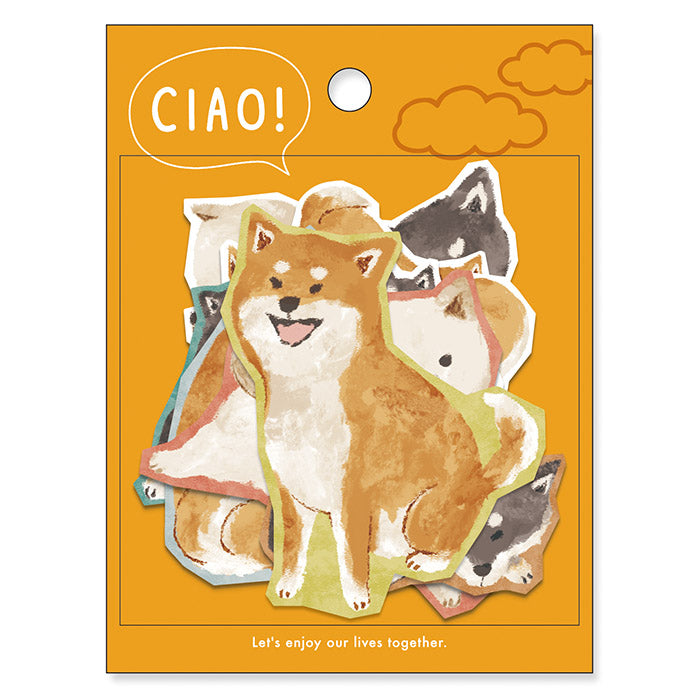 Mind Wave - Ciao Series Flake Stickers - Shiba Inu