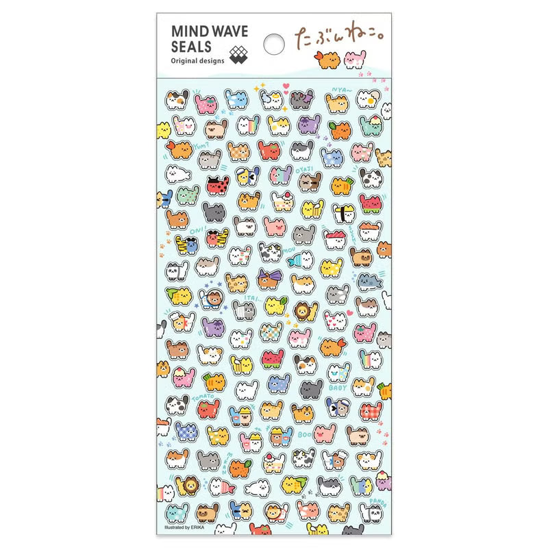 Mind Wave Sticker Pack - Colourful Cats