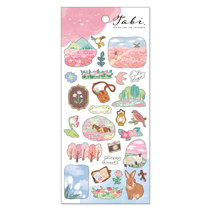 Mind Wave Sticker Pack - Tabi Series - Pink Flowers