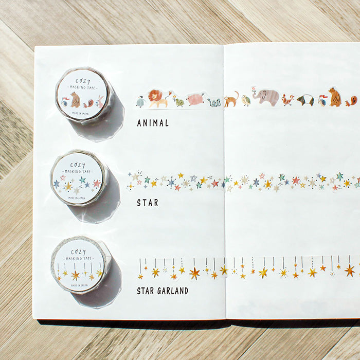 Mind Wave Japanese Washi Tape - Cozy Series - Animals