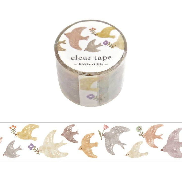 Mind Wave Clear Masking Tape - Birds