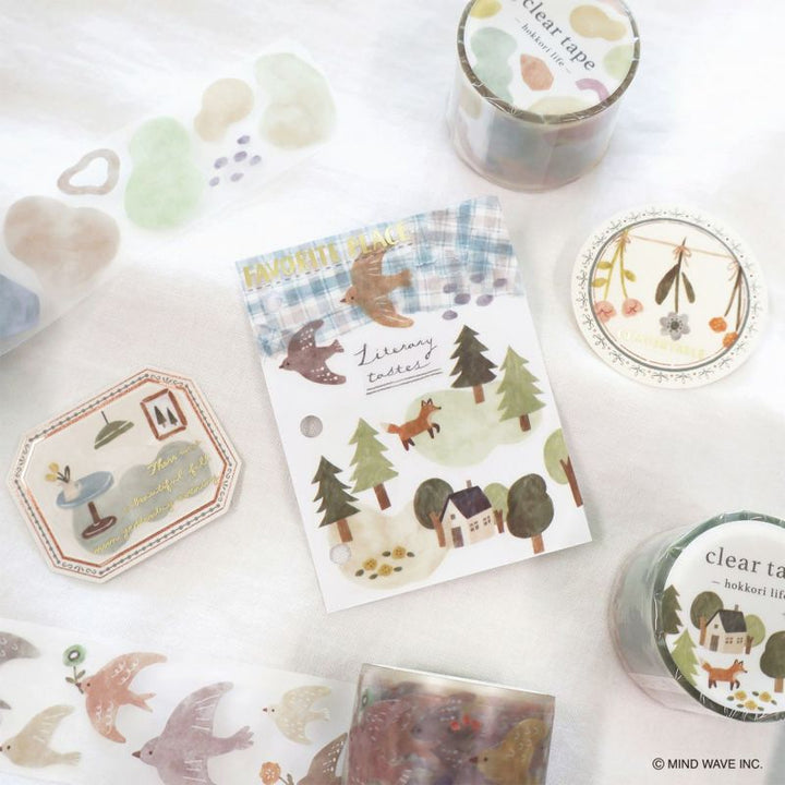 Mind Wave Clear Masking Tape - Birds