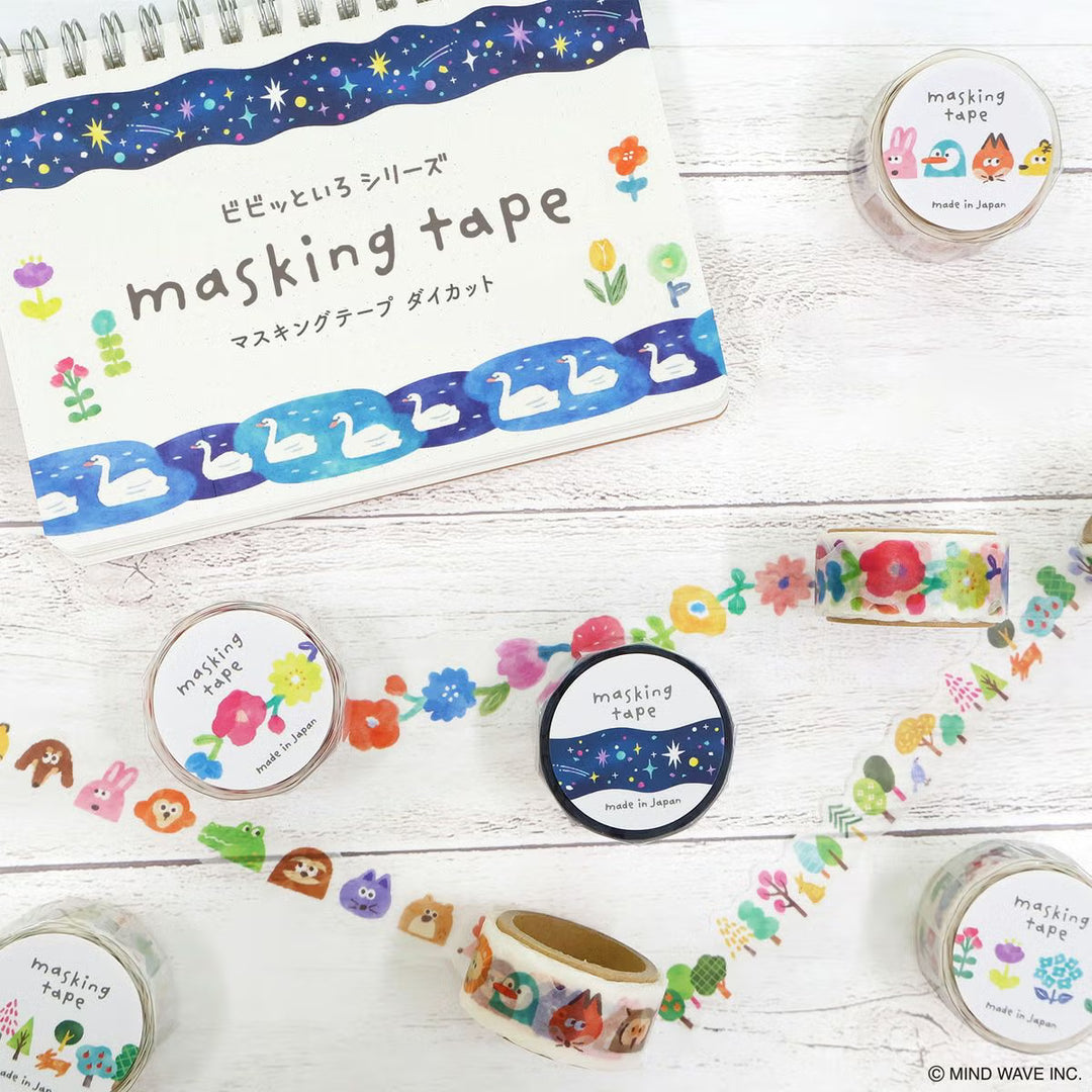 Mind Wave Japanese Washi Tape - Die-Cut Flowers