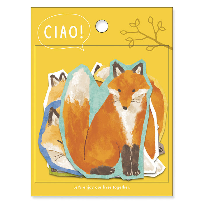 Mind Wave - Ciao Series Flake Stickers - Foxes