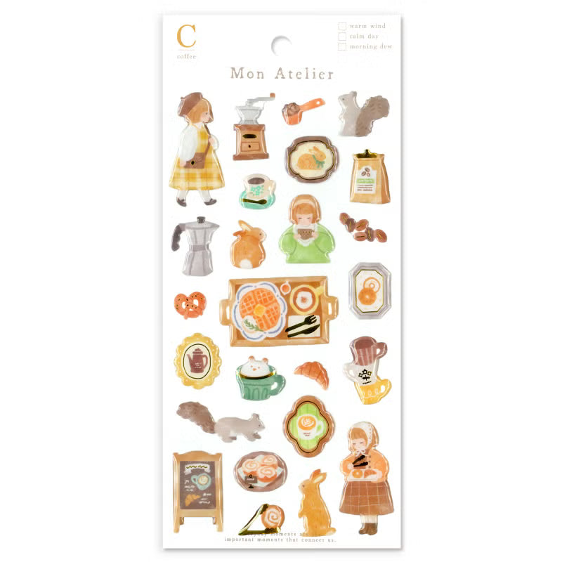 Mind Wave Sticker Pack - Mon Atelier Series - Coffee