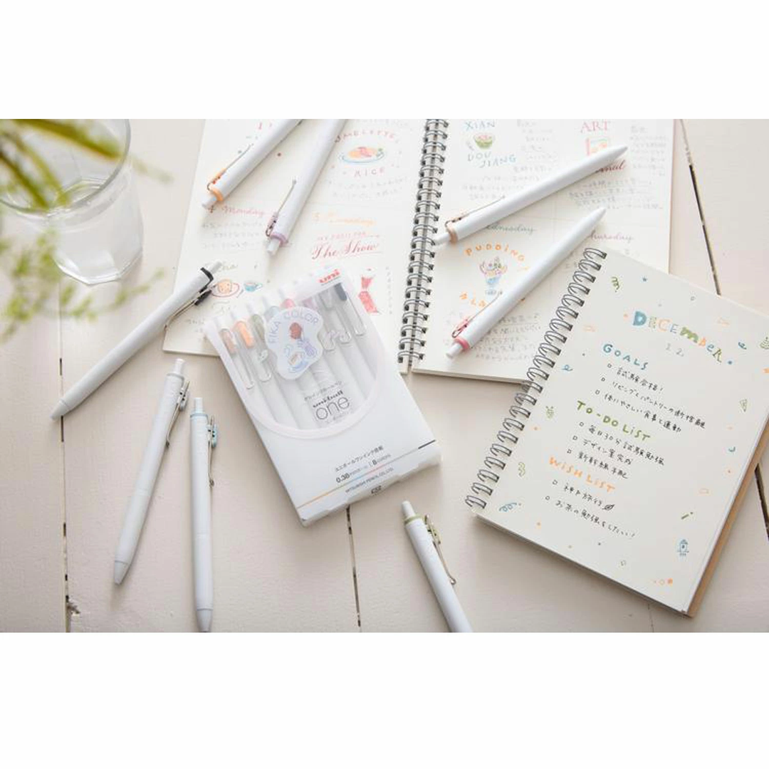 Mitsubishi Uni-ball One Gel Pens - FIKA Colour Set
