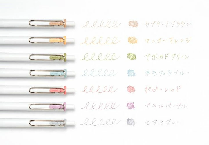 Mitsubishi Uni-ball One Gel Pens - FIKA Colour Set