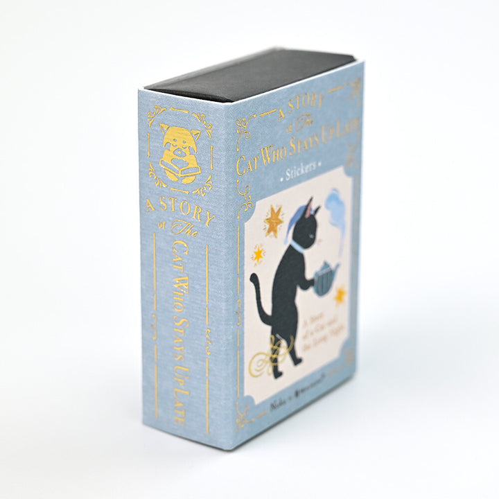 NB Japanese Flake Sticker Story Box - Cat Who Stays Up Late
