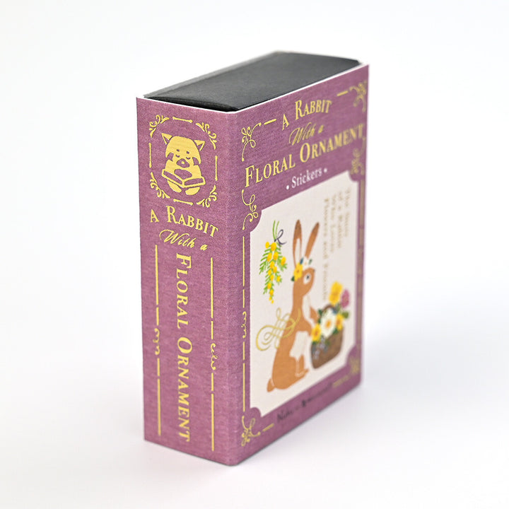 NB Japanese Flake Sticker Story Box - Floral Rabbit