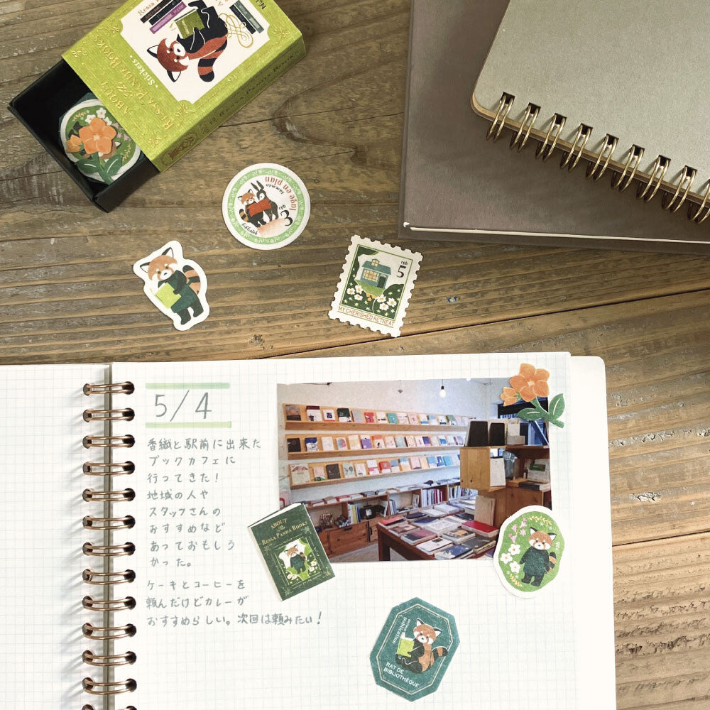 NB Japanese Flake Sticker Story Box - Red Panda Books