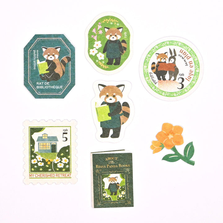 NB Japanese Flake Sticker Story Box - Red Panda Books