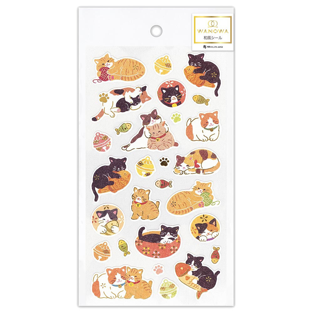 NB Wanowa Japanese Sticker Pack - Cozy Cats