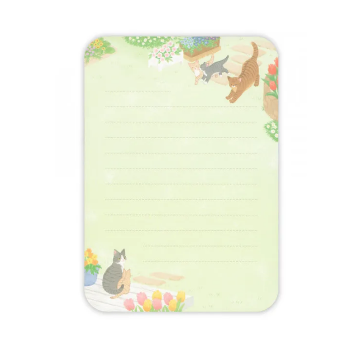 NB Letter Set - Nyantomo Series - Cat Flower Garden