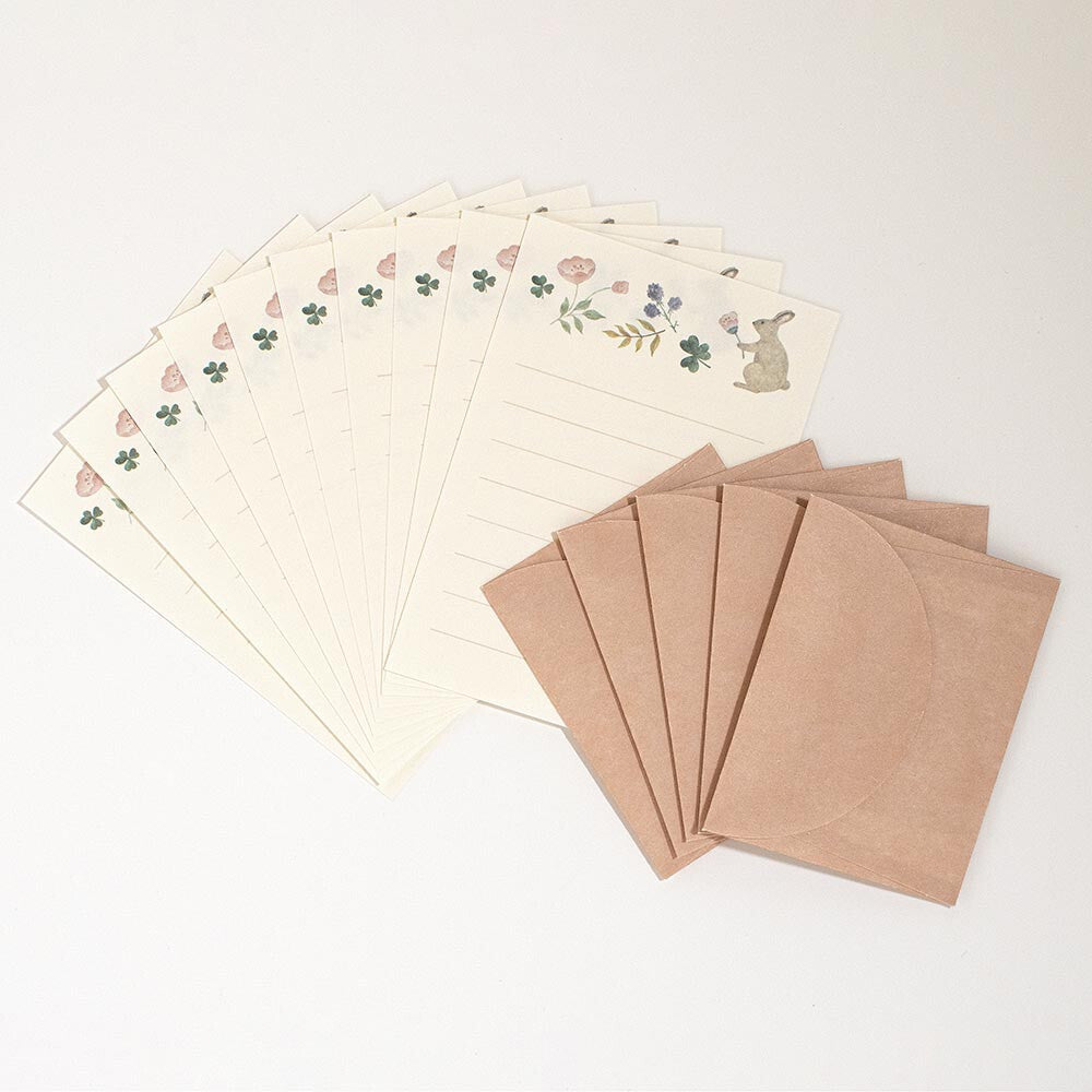 NB Michikusa Palm-Sized Mini Letter Set - Petal