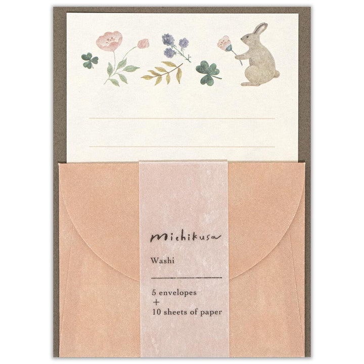 NB Michikusa Palm-Sized Mini Letter Set - Petal