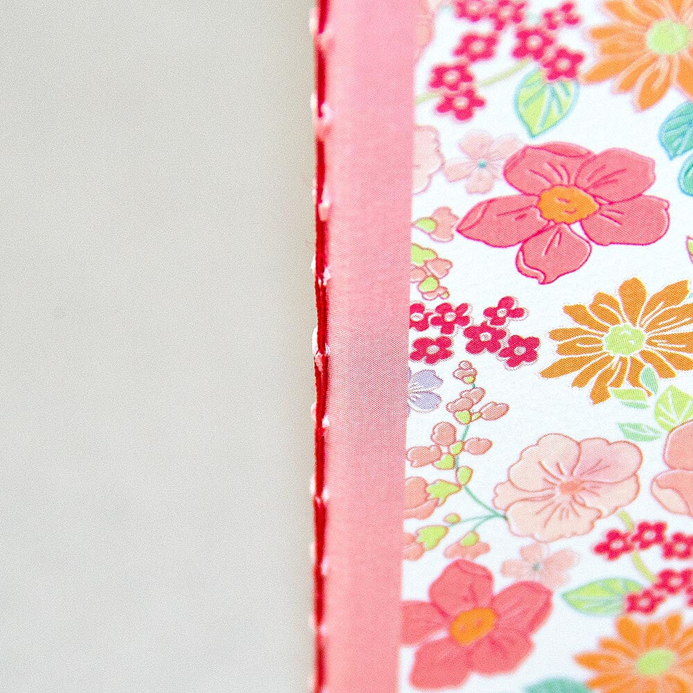 NB Risette A5 Lined Notebook - Pink / Orange Floral