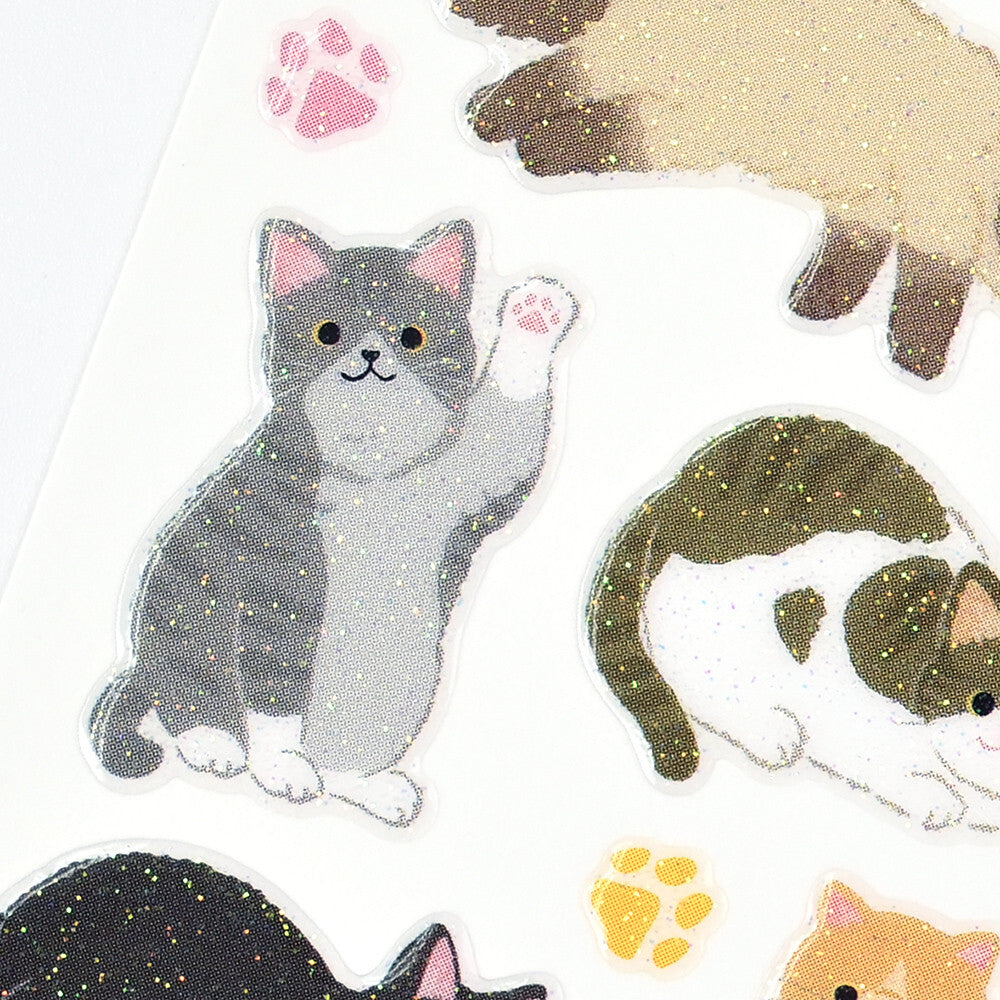 NB Japanese Sparkly Stickers - Cats