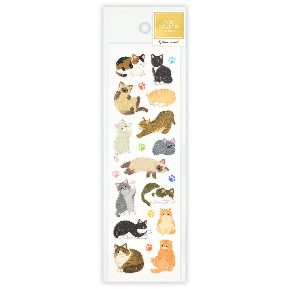 NB Japanese Sparkly Stickers - Cats