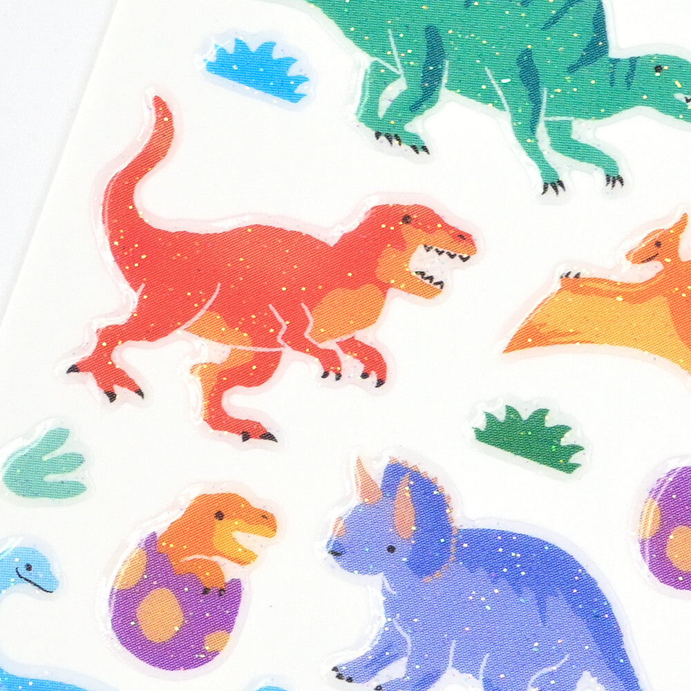 NB Japanese Sparkly Stickers - Colourful Dinosaurs