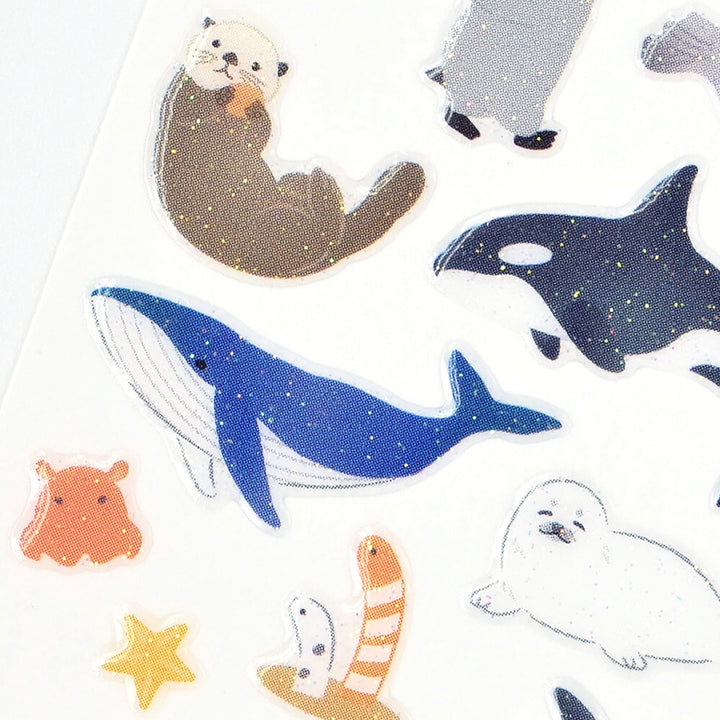 NB Japanese Sparkly Stickers - Sea Creatures