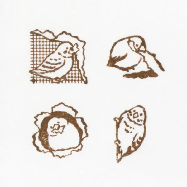 NB Wooden Stamp Set - Birds