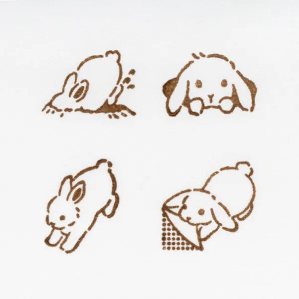 NB Wooden Stamp Set - Rabbits