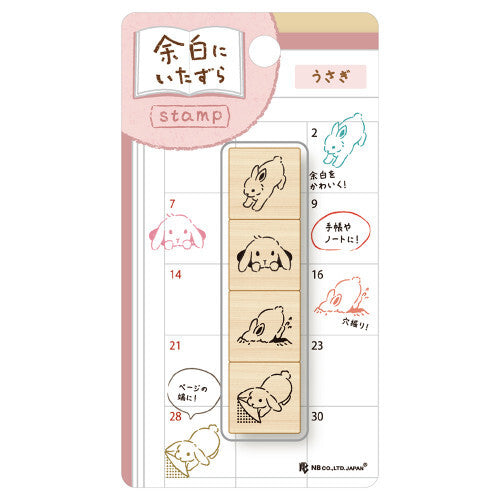NB Wooden Stamp Set - Rabbits