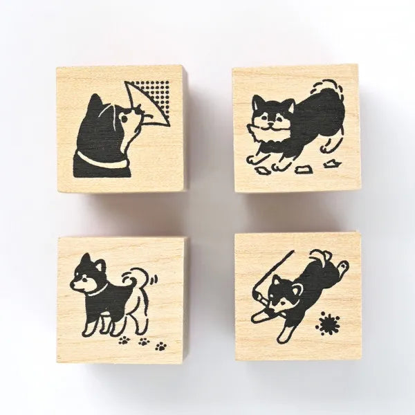 NB Wooden Stamp Set - Shiba Inu