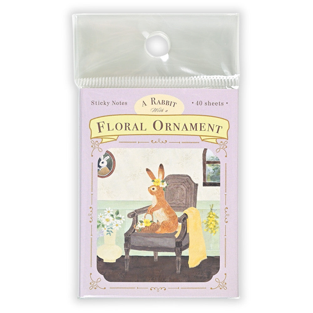 NB Storybook Sticky Notes - Floral Rabbit