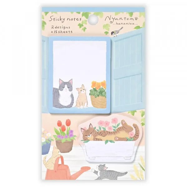 NB Sticky Notes - Nyantomo Series - Flower Garden Cats