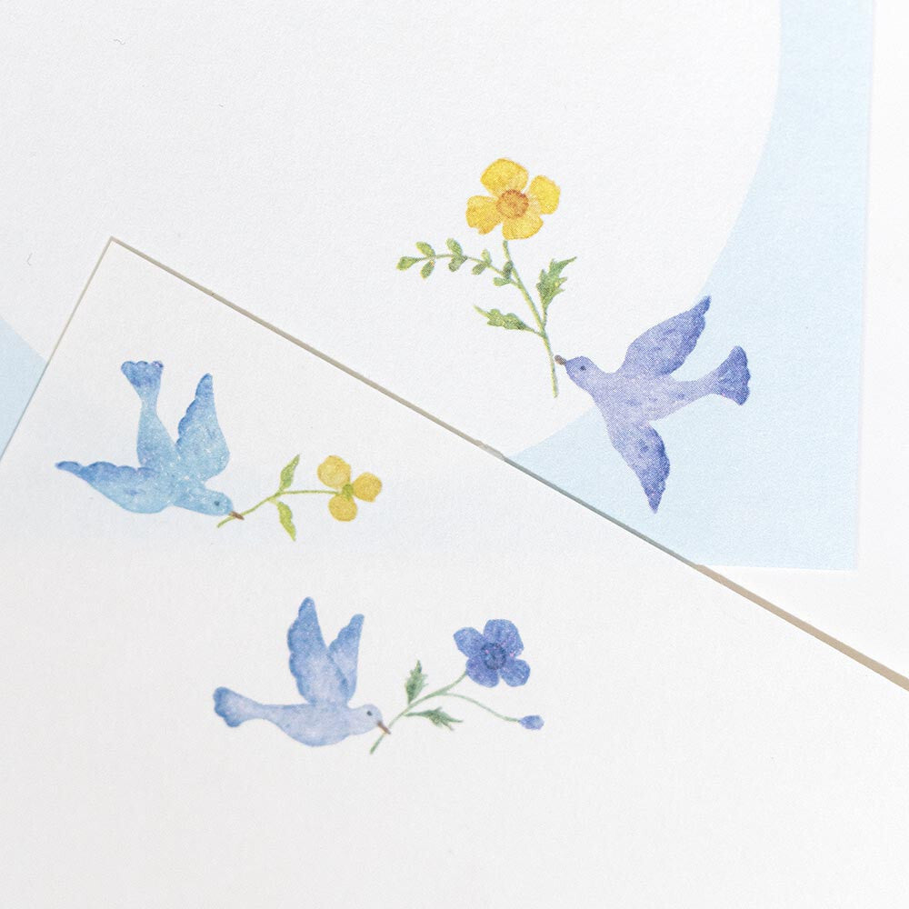 NB Michikusa Memo Pad - Blue Bird