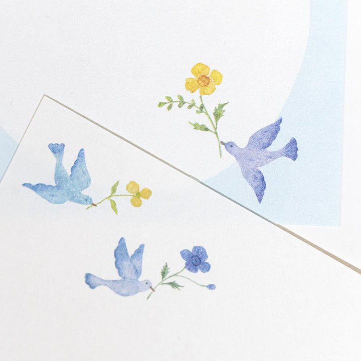 NB Michikusa Memo Pad - Blue Bird