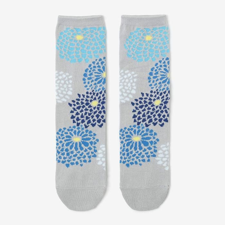 SOU.SOU Kyoto Socks - Round Toe Design - Chrysanthemum Pattern (Size UK 4-6.5)