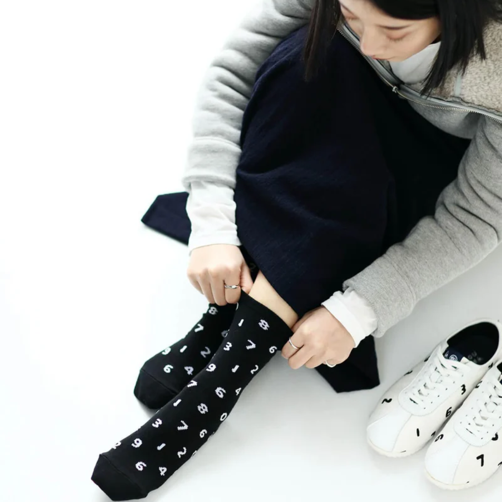 SOU.SOU Kyoto Socks - Round Toe Design - SO-SU-U Numbers (Size Options UK 4-10)