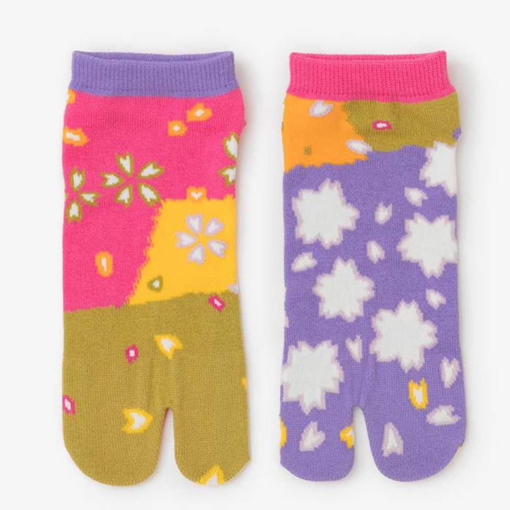 SOU.SOU Kyoto Tabi Low Cut Socks - Split Toe Design - Sakura (Size UK 6-10)