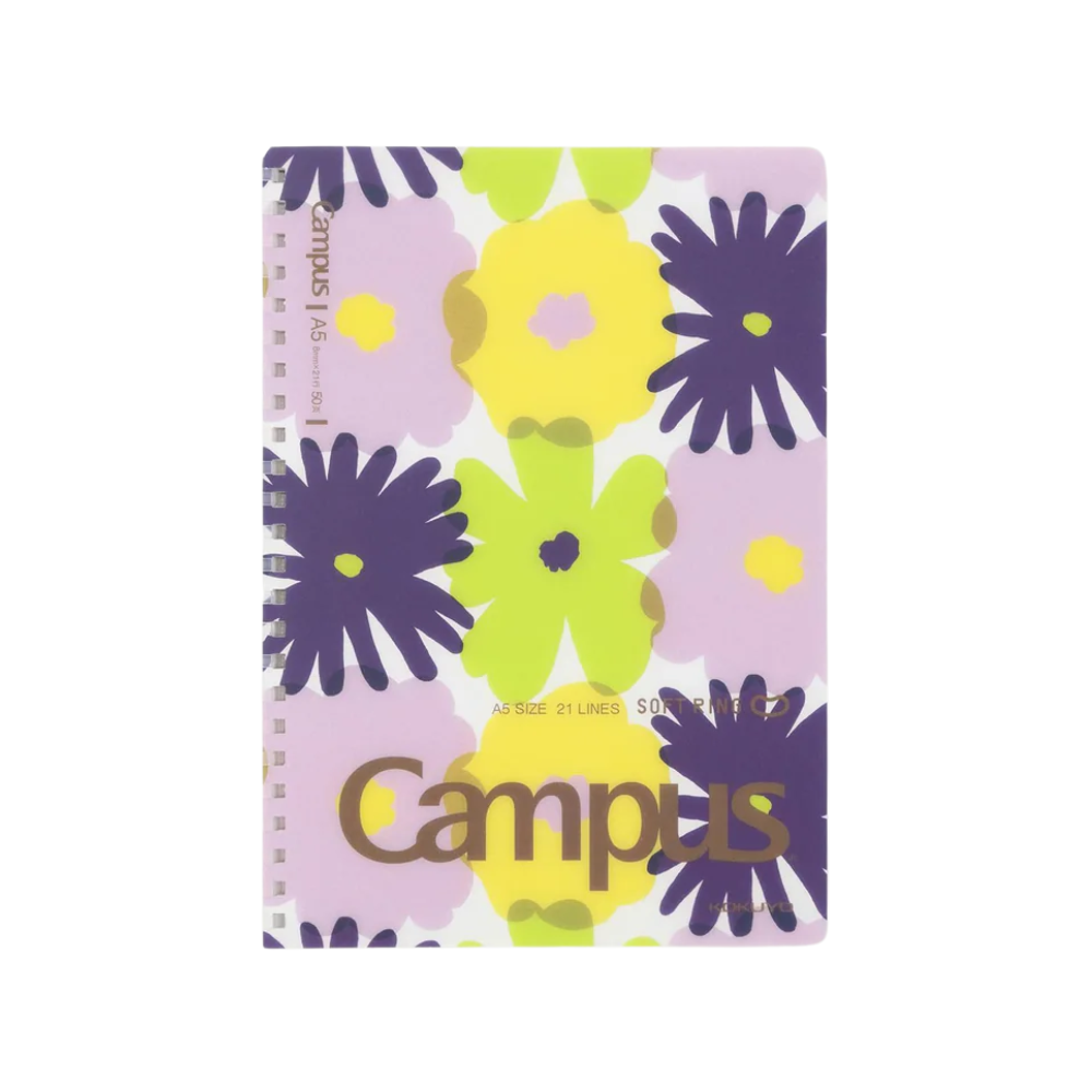 SOU.SOU x Kokuyo A5 Soft Ring Notebook - Oraka Floral Pattern