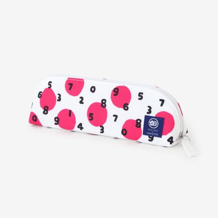 SOU.SOU x Kokuyo Pencil Case - Polka Dots & Numbers "SO-SU-U"