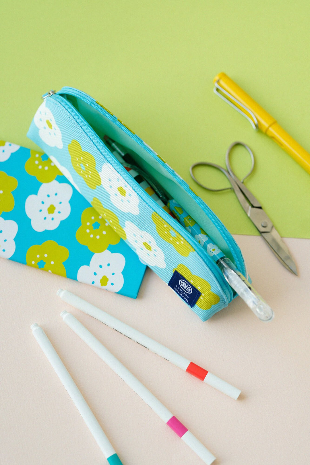 SOU.SOU x Kokuyo Pencil Case - "Smile" Floral Print