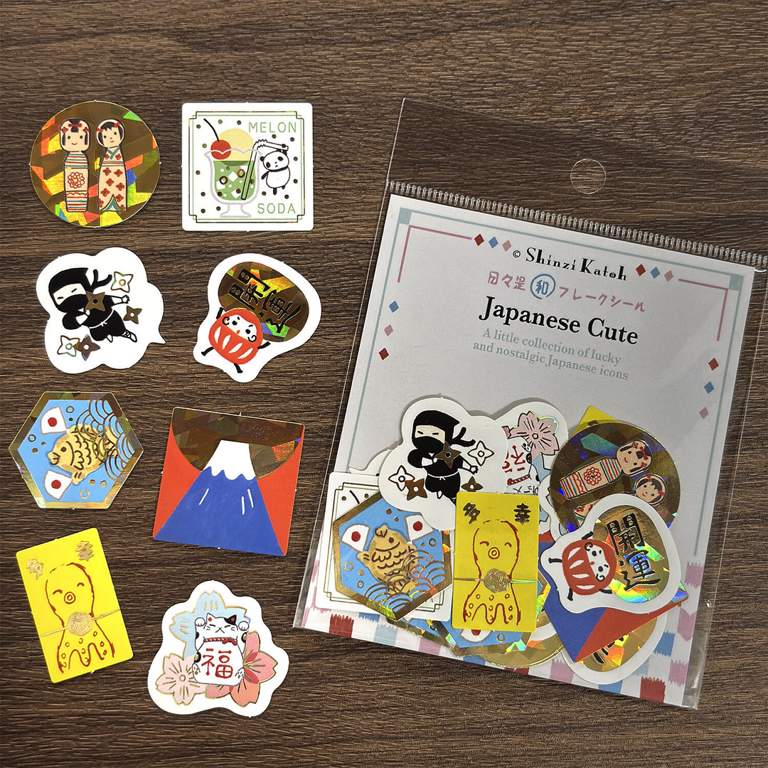 Shinzi Katoh Flake Stickers - Cute Japanese