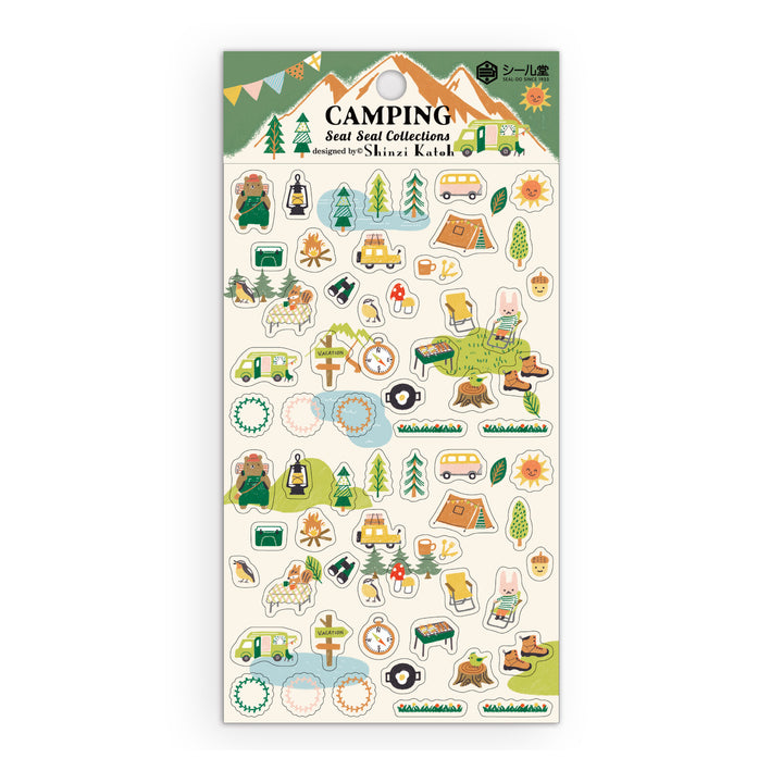Shinzi Katoh Clear Sticker Sheet - Camping