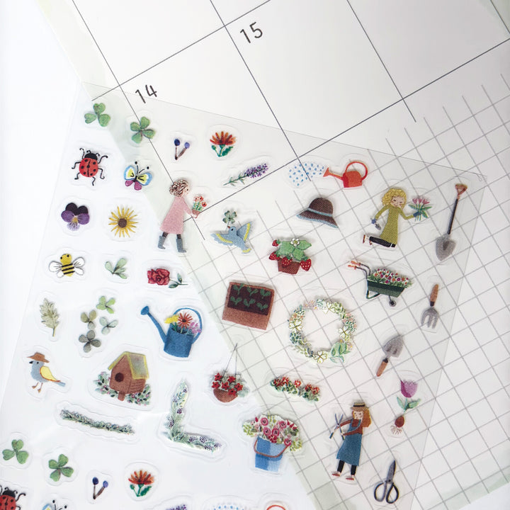 Shinzi Katoh Clear Sticker Sheet - Gardening