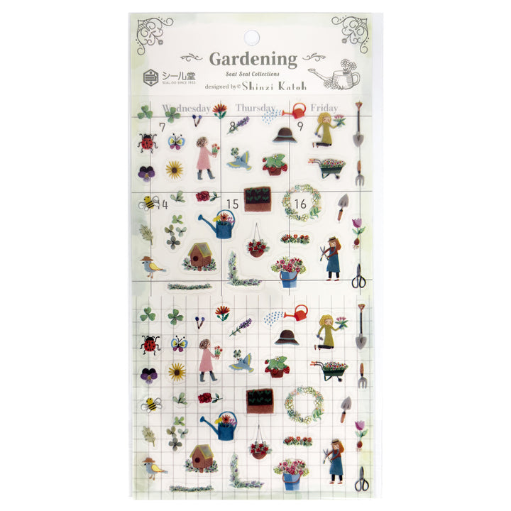 Shinzi Katoh Clear Sticker Sheet - Gardening