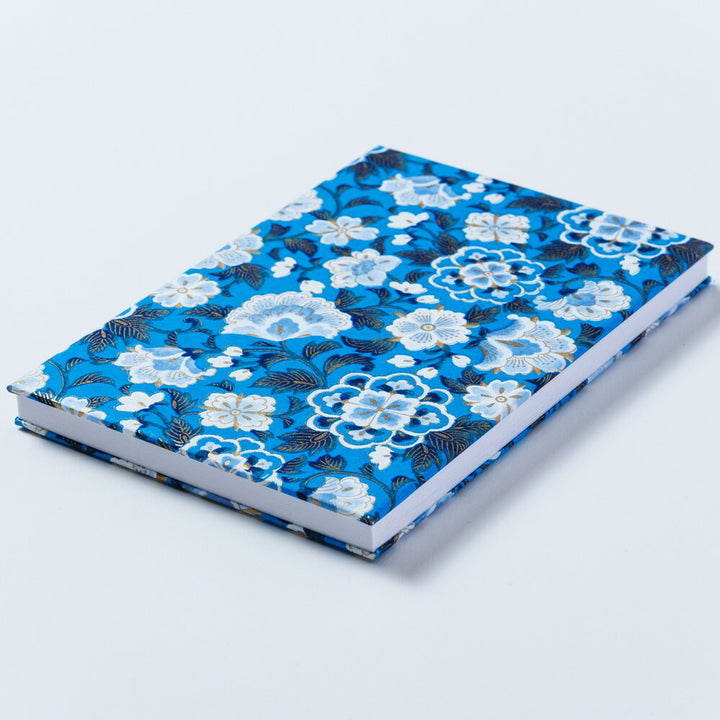 Shogado Yuzen Folding Goshuin Stampbook - Shuincho Garden Series - Blue Botanical #4